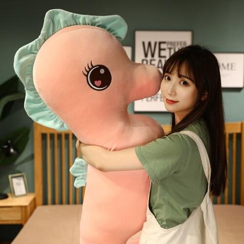 30/65cm Cartoon Lovely Simulation Sea Horse Plush Stuffed Toy Soft Animal Home Accessories Animal Doll Children Birthday Gift