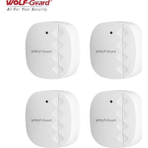 4Pcs Wolf-Guard 433MHz Wireless Door Window Magnet Sensor Detector Sensitive for House Security Home Alarm Burglar System