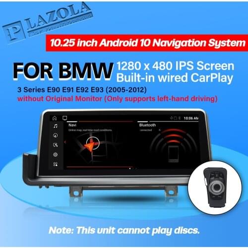 PLAZOLA Android 10 Car Multimedia Navigation GPS Player For BMW 3 Series E90 E91 E92 E93 2005-2012 No Screen CarPlay Auto Stereo