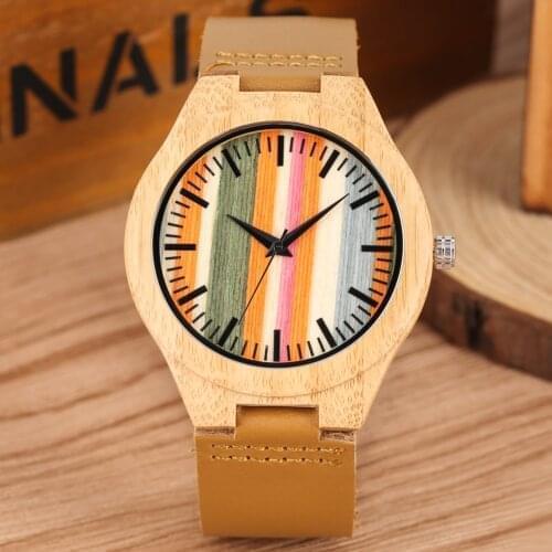 Natural Wood Watches Ultra Light Wooden Watch Concise Brown Pin Buckle Strap Watch Simple Design Clock relogios masculino