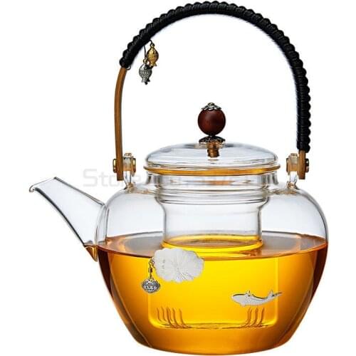 Home cooking teapot glass pure manual teapot electric pottery stove tea cooker tea set