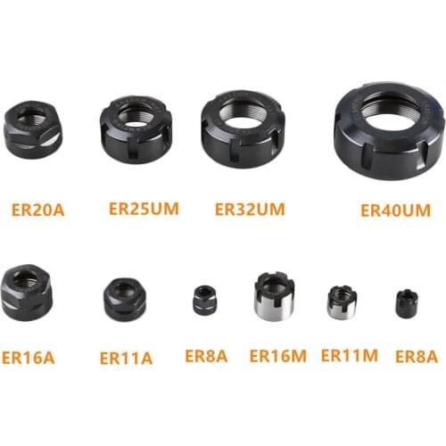 1 PCS ER11/16/20/32/40ER Nut Engraving Machine ER A M-nut CNC Router Engraving ER collet nut clamping cnc milling