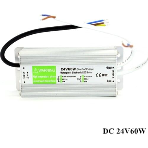 DC 24V Power Supply AC 110V 220V to DC 24V 60W 2.5A Transformer for Outdoor Garden LED Lights Driver