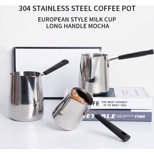 Espresso Steaming Pitcher Latte Milk Frothing Jug Wax Melt Pot Long Handle Candle Soap Melts Pot Metal Coffee Toroid Pitcher#15