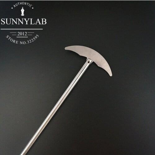 1pcs 42mm-72mm lab stainless steel paddle, crooked blade for round-bottom flask for stirrer mixer blender machine