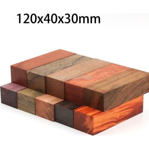 DIY Knife handle material 10 kinds Wood material For DIY Wooden handicraft material 120x40x30mm