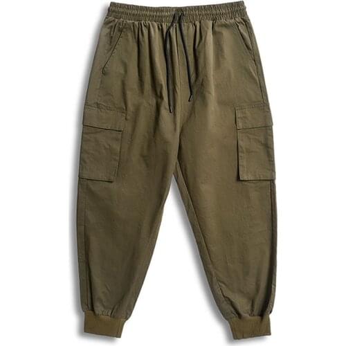 Autumn spring men pants 5XL 6XL 7XL cotton plus size trousers men 2 colors