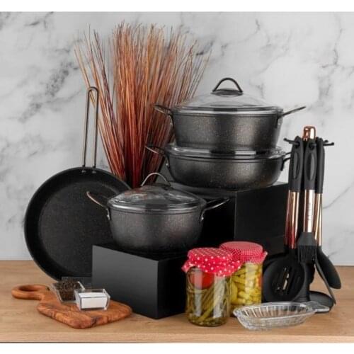 N2656 Sweet Premium Dark 7 Piece Granite Set cookware Set Corp. pot casserole pot food pot rice cooker