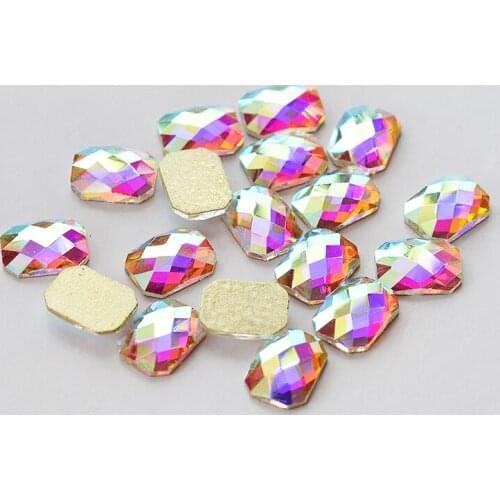 Non Hotfix Crystal Rhinestones Nail Art Crystal AB Strass Flatback Stones 10pcs DIY 3D Gems decoration