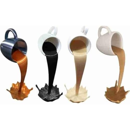 New Floating Cup Sculpture Pouring Liquid Coffee Mug Art Decor Gift home Decoration