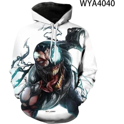 Autumn Winter Venom Kids Hoodie Sweatshirt, Fashion Casual Long Sleeve 4-14 years Teen Childrens Hoodies, Cool Street Coat