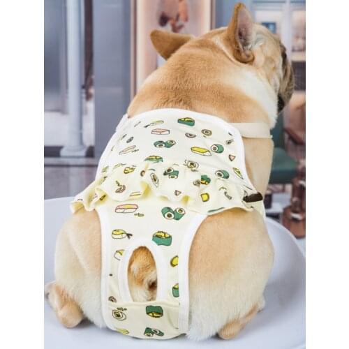 Female Dog Diaper Washable Dog Dipers Physiological Pants for French Bulldog Underwear Sanitary Panties Shorts Soft Girl Dogs