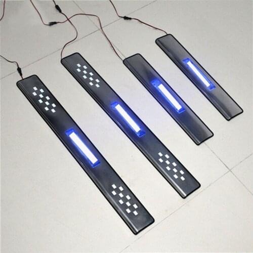 FIT FOR RANGRE LED scuff plate door sills entry guards covers for Ranger T6 T7 XLT 2012-2017 car styling auto accessories