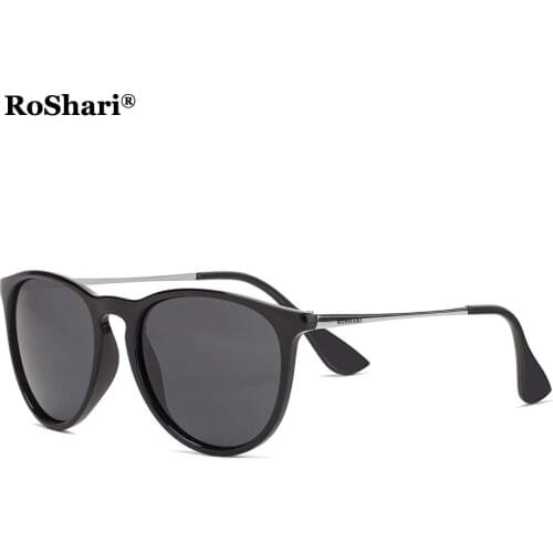 RoShari Polarized Sunglasses Vintage Round Glasses Women Men Classic Retro Designer Style RS4171-A29