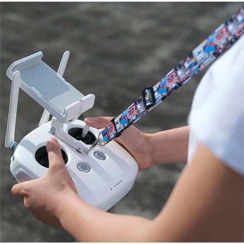 Durable Adjustable Graffiti Sling Lanyard Neck Strap Belt with Hook for DJI FPV Phantom3/4 Remote Control
