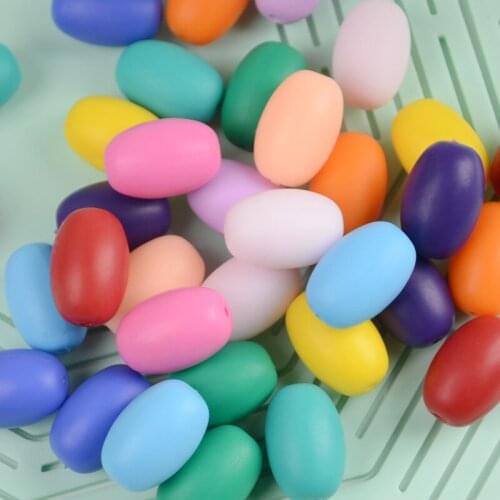 Silicone Beads Accessories Oval Silicone Molar Scattered Beads Environmentally Friendly Food Grade silicone teething beads