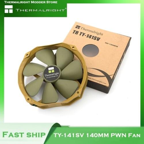 Thermalright TY-141SV 14cm PWM Fan CPU Cooler 12cm Mounting Hole 300-1300 RPM 73.6 CFM Quiet & Large Air Volume