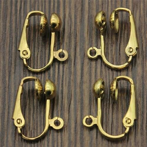 WYSIWYG 10pcs 3 Colors 15mm Ear Clip Earring Back Earring Hook Earring Finding Connector DIY Jewelry Making Accessories