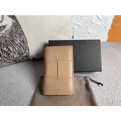 2021 New card holder real leather card bag womens super lager intrecciato woven leather Wallet Fashion Simple Luxury Brand
