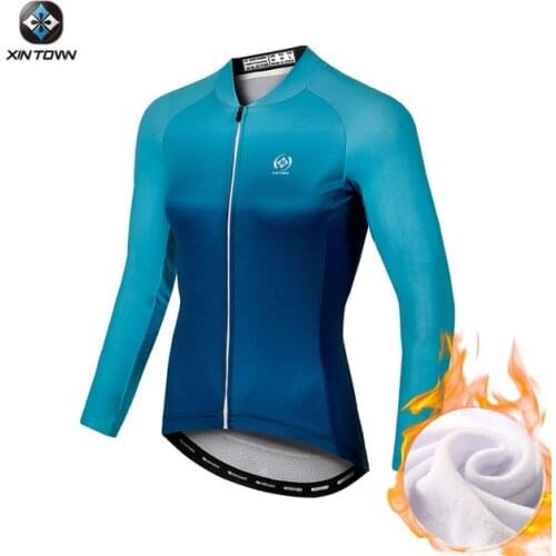 Womens Cycling Jacket Winter Fleece Thermal Bicycle Clothing MTB Bike Jersey Cycle Coat