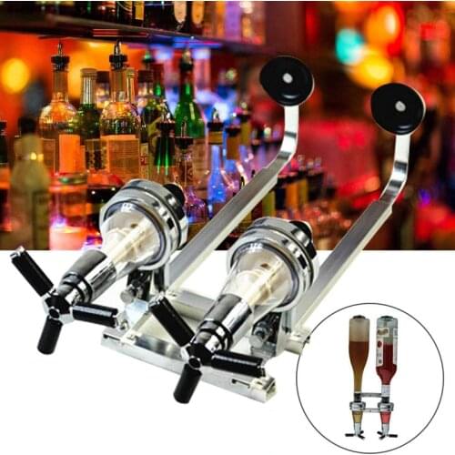 1/2-Bottle Drink Liquor Dispenser Stand Drinks Spirits Party Bar Stainless Steel Wall Mount Alcohol Dispenser Drinkware Set