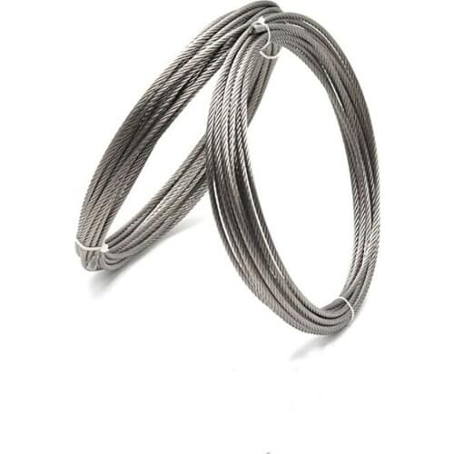 304 Stainless Steel Wire Rope 7*7 Cable Clothesline 1.5mm/1.8mm/2.5mm/3mm/4mm Soft Fishing Lifting Cable Rustproof