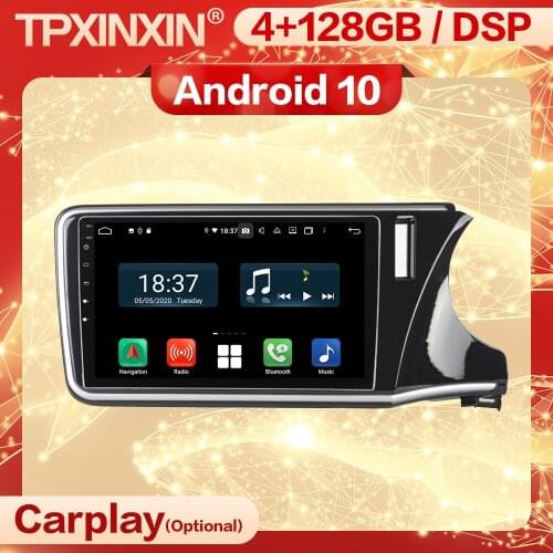 128G Carplay 2 Din Android Stereo Receiver For Honda CITY 2014 2015 2016 2017 2018 2019 Video Radio Auto Audio Player Head Unit