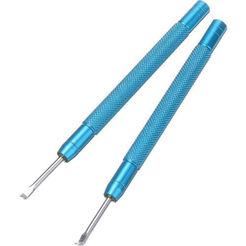 2pcs Metal Precision Watch Hand Remover Puller Blue Red Random Professional Pin Lever Replace Watchmaker Repair Tool