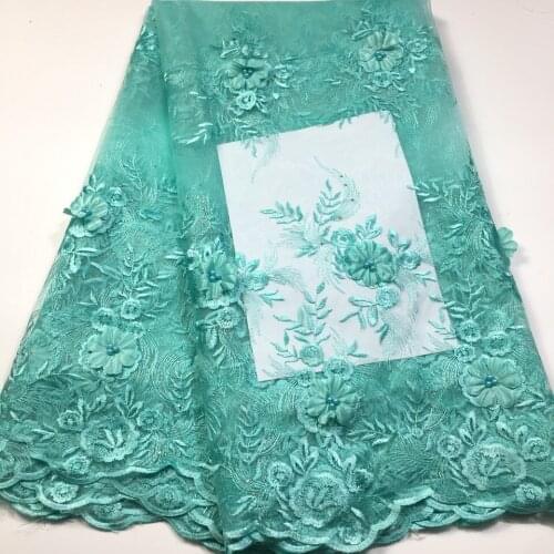 3d Lace Fabric 2020 High Quality Lace Latest African Laces Fabric With Beads Wedding Nigerian French Lace Fabric M31583