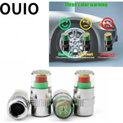 4X Tire Pressure Monitor Valve Stem Cap Indicator For Peugeot 206 207 407 508 2008 Volvo S60 XC90 V70 Lada Granta Vesta Kalina