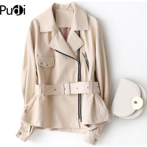 Aorice Women Genuine Sheep Leather Coat Jacket Winter Warm Girl Female Trench Jackets A69115