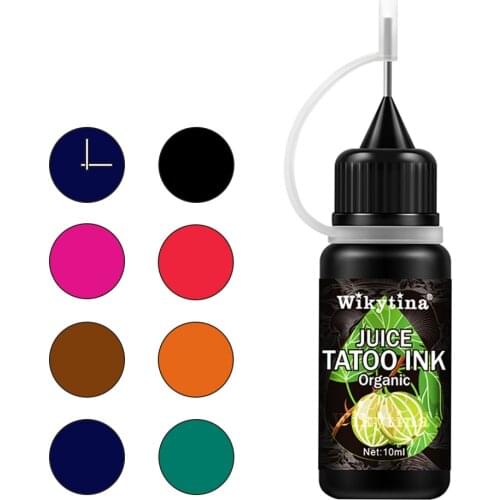 Tattoo Inks 7 Colors Long Lasting Tattoo Cream Waterproof DIY Tattoo Natural Plant Herbal Juice Healthy Tattoo Painting 10ml