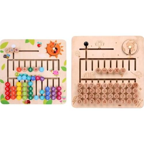 Wooden Toys Digital Computing Toys Kids Education Toys Mathematic Skills and Color Teaching Toys
