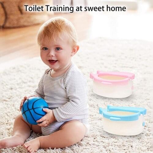 Camping Hiking Trip Children Potty Portable Foldable Reusable Dolphin Toilet Potty Car Outdoor Folding No-clean Toilet