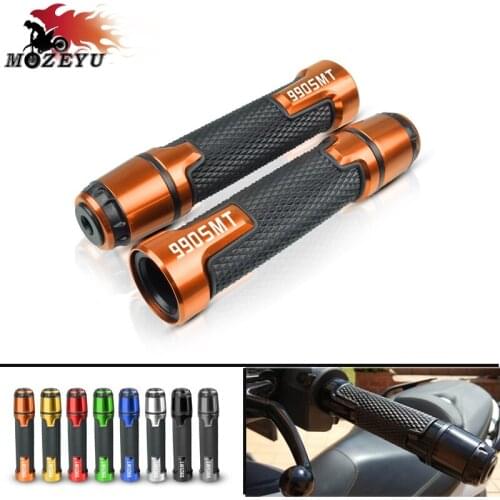 For 990SMT 7/8''22mm CNC Universal Grips Motorcycle Handle bar and ends Handlebar Grip 990 SMT 2009 2010 2011 2012 2013 smt