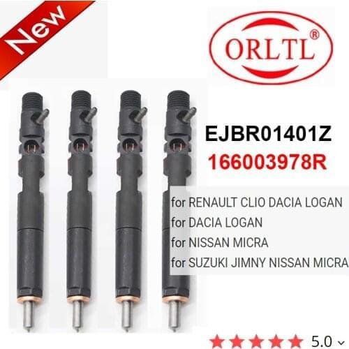 4PC Nozzle EJBR01401Z 166003978R Common Rail Injector for RENAULT CLIO,KANGOO/NISSAN KUBISTAR