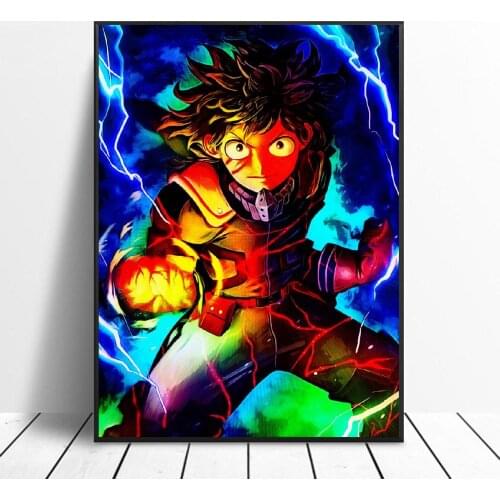 Midoriya Izuku Canvas Painting Art Print Poster Picture Wall Modern Minimalist Bedroom Living Room Decoration