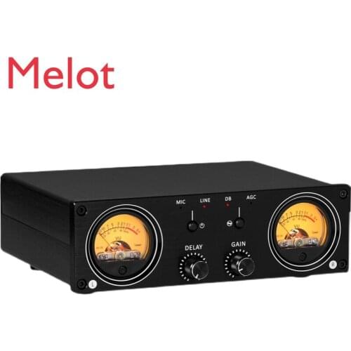 Microphone Pickup Dual Analog VU Meter Voice Control Level Meter RCA/XLR Audio Switcher Audio Ambience Light Avant-garde art