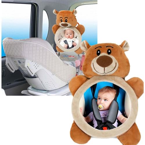 Cartoon Cute Bear Design Baby Car Mirror Car Safety View Back Seat Mirror Baby Reverse Seat Viewer Car Accessories