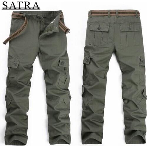 Satra 2021 New Arrival Four Seasons Outdoor Multiple Pockets Casual Men Loose Pant,Overalls Fashion 100% Cotton Trousers