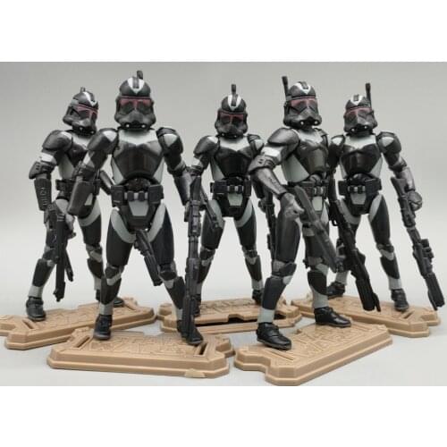 Lot of 5PICS Wars Republic Shadow Utapau Black Trooper 3.75" Loose Action Figure