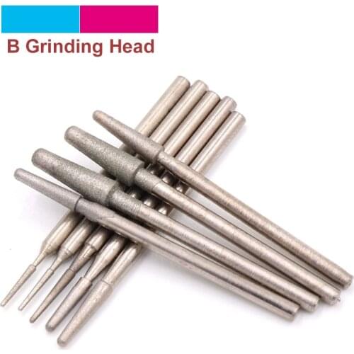 5/10pcs Grit 600/1200 Diamond Grinding Head 1-4mm Rotary Drill Bits Burrs Metal Stone Jade Engraving Carving Tools B Needle