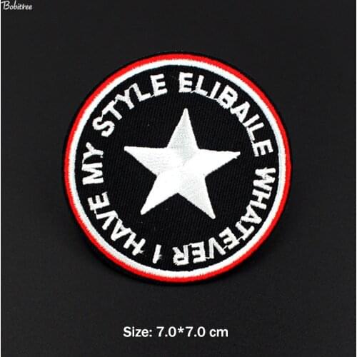 Stars Embroidered Clothes Patch Iron On Fashion Badge Appliques for Jackets Jeans Backpack Stickers DIY Accessory