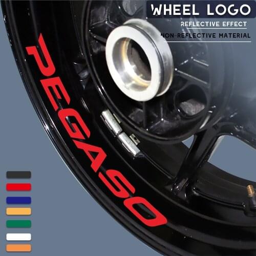 New Motorcycle Modified Wheel Sticker Waterproof Reflective Wheel Decal Color Wheel Side Strip for APRILIA PEGASO