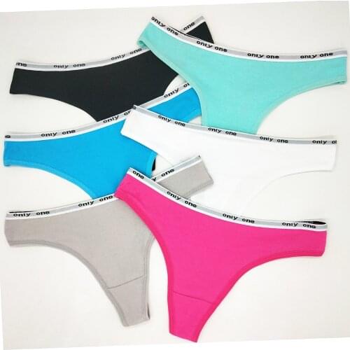 2021 New Fashion Lingerie Femme Panties Women Cotton Underpants For Female G-string Letter Sexy Thong Soft Girl Pantys 12PCS/Lot