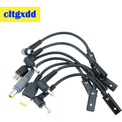 USB 3.1 Type C Female to DC 7.9*5.0 4.0*1.35 5.5*2.5 2.1 4.8*1.7 mm Male PD Power Charger Adapter Connector Cable for lenovo HP