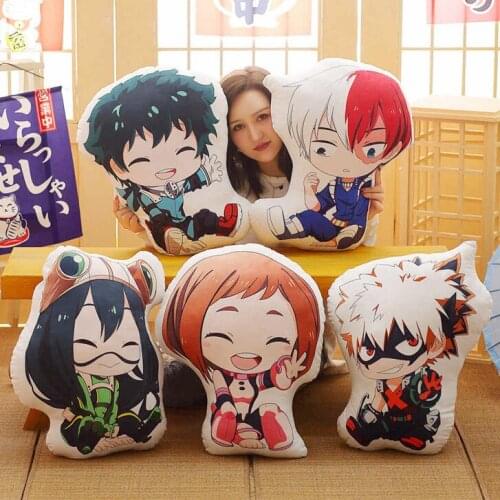40cm My Hero Academia Plush Doll Bakugou Katsuki Todoroki Shoto Midoriya Izuku Boku Soft Stuffed Pillow No Hero Academia Pillow
