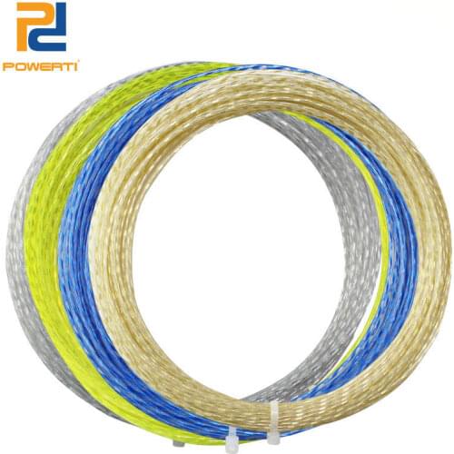 Poweti 10pcs/lot 1.30mm Tennis Racket String Soft Synthetic Nylon Wire Tennis Racket Training Sport Gym String 12M