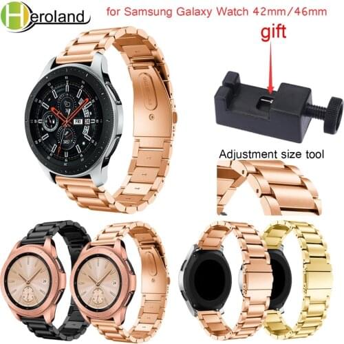 Luxury Stainless steel smart watchband strap 2018 new for Samsung Galaxy Watch 46mm/42mm metal Replacement wristband strap +tool