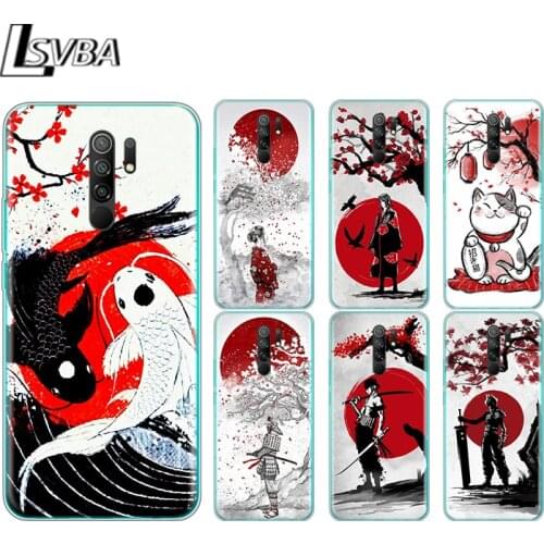 Japanese Red Sun Anime Silicone Cover For Xiaomi Redmi Note 9 9A 9AT 9C 9S Pro Max 9T 8T 8 7 6 5 Pro 5A 4X 4 Phone Case